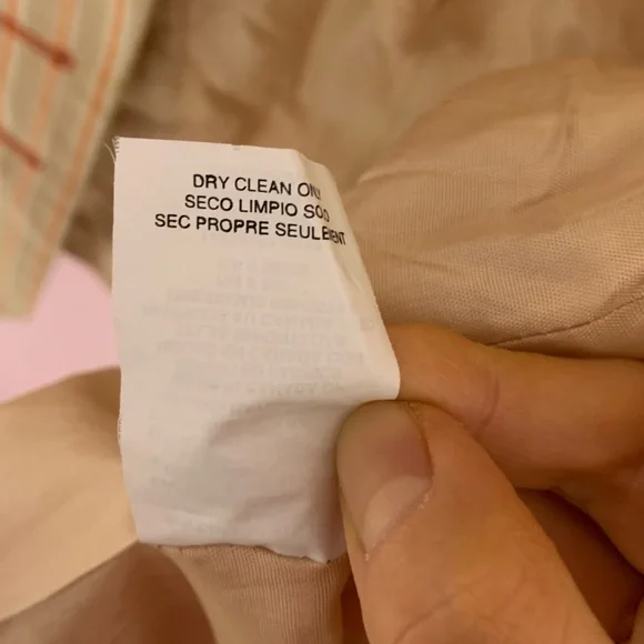 VTG 90s/Y2K bebe Beige & Orange Striped Button-Up Blazer Size 0 - Picture 5 of 12